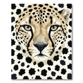 Bold Cheetah Face Black Spot Rug