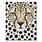 Bold Cheetah Face Black Spot Rug