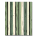 Modern Sage Vertical Wood Plank Striped Rug