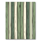 Modern Sage Vertical Wood Plank Striped Rug