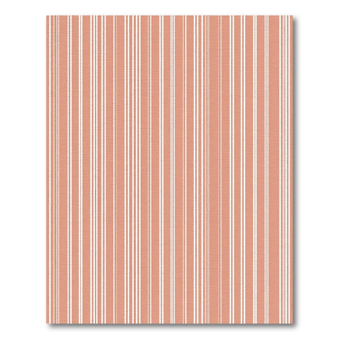 Terracotta White Vertical Stripe Rug