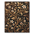 Golden Floral Acanthus Vine Rug