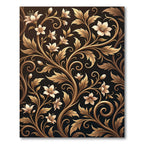 Golden Floral Acanthus Vine Rug