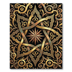 Gilded Celestial Star Ornate Filigree Rug