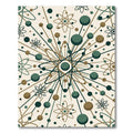 Atomic Midcentury Olive and Gold Burst Rug