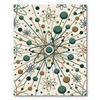 Atomic Midcentury Olive and Gold Burst Rug