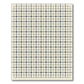 Gray Grid Geometric Square Composition Rug