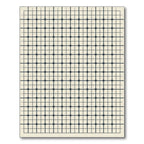 Gray Grid Geometric Square Composition Rug