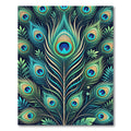 Vibrant Teal Peacock Feather Radiance Rug