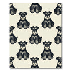 Cute Miniature Schnauzer Sitting Dog Illustration Rug