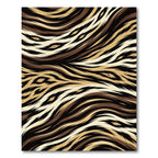 Curved Earthy Animal Stripe Rug
