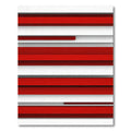 Bold Red White Horizontal Stripe Rug