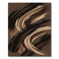 Modern Abstract Earthy Brown Swirl Rug