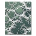Ethereal Dark Green Bubbles Abstract Art Rug