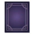 Art Deco Purple Geometric Frame Rug