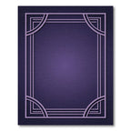 Art Deco Purple Geometric Frame Rug