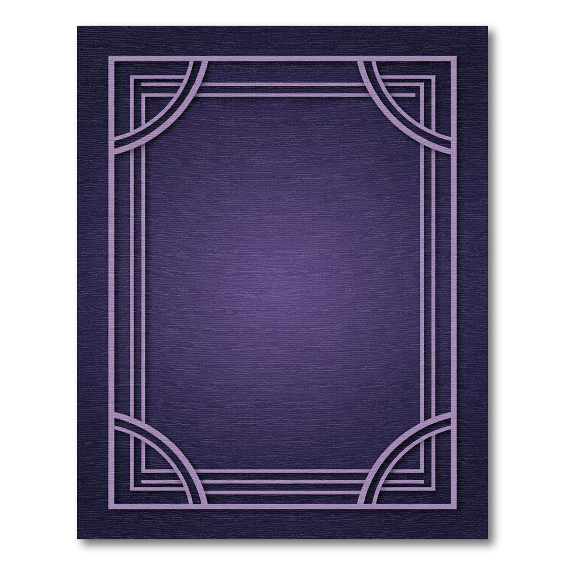 Art Deco Purple Geometric Frame Rug