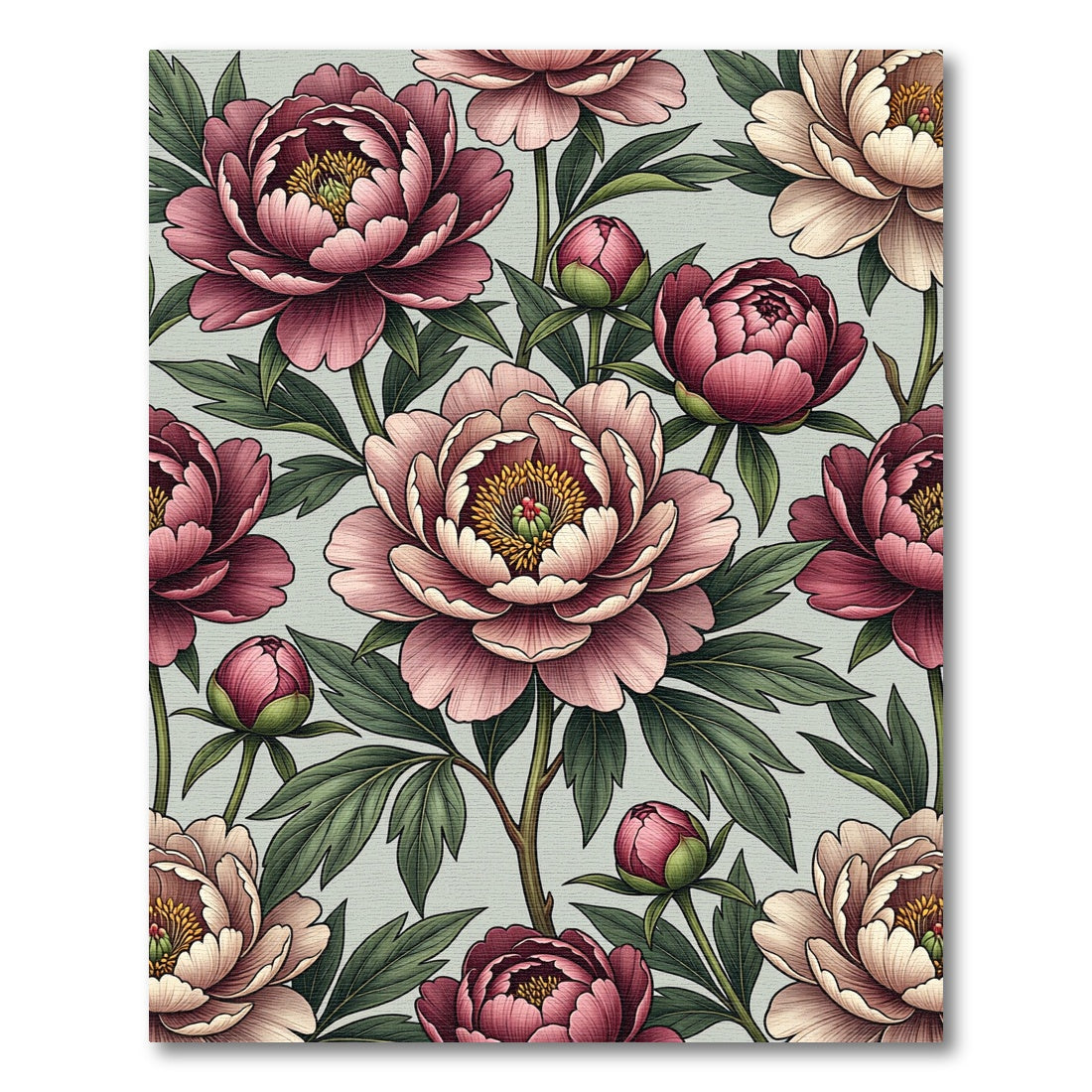 Grand Pink Peony Floral Garden Rug