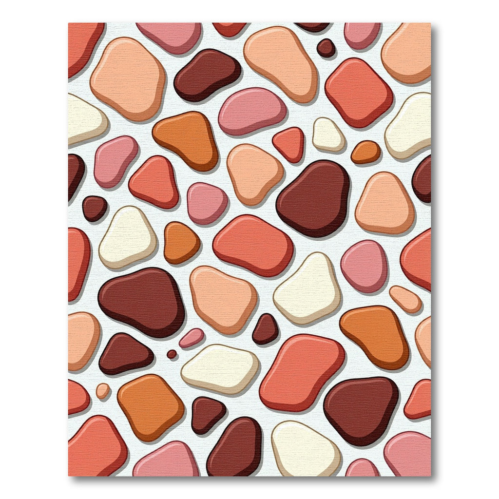 Terracotta Pebble Organic Composition Rug