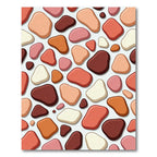Terracotta Pebble Organic Composition Rug