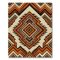 Bold Terracotta Geometric Aztec Diamond Rug