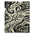 Ornate Black Cream Swirl Floral Rug