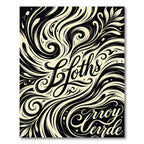 Ornate Black Cream Swirl Floral Rug