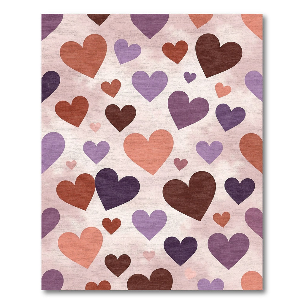 Whimsical Hearts Blush Cloud Throw Rug