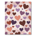 Whimsical Hearts Blush Cloud Throw Rug