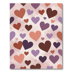 Whimsical Hearts Blush Cloud Throw Rug