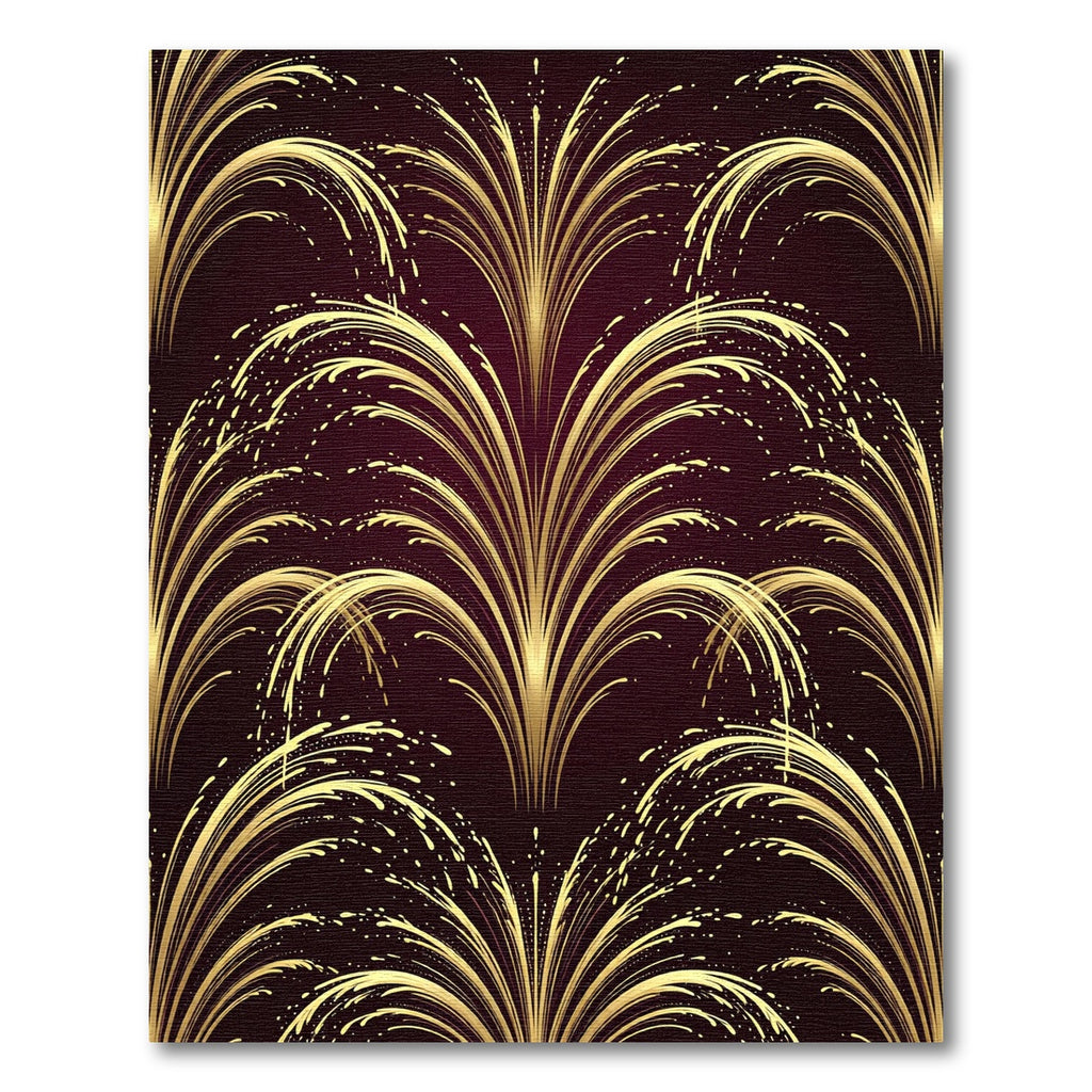 Art Deco Gold Fan Arch Backdrop Rug