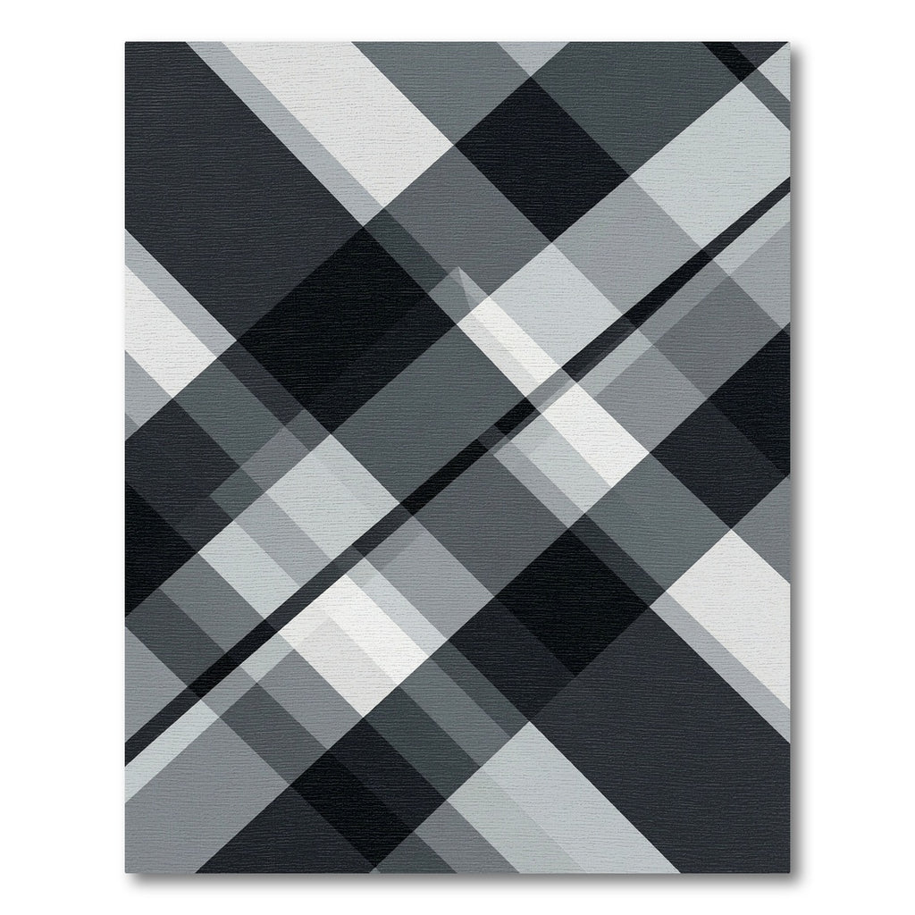 Monochromatic Geometric Diagonal Plaid Rug