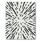 Modern Monochrome Radial Burst Rug