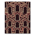 Maroon Geometric Arch Medallion Rug