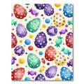 Colorful Watercolor Easter Egg Confetti Rug