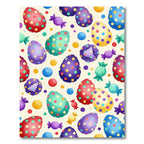 Colorful Watercolor Easter Egg Confetti Rug