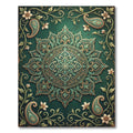 Emerald Paisley Ornamental Medallion Rug