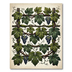 Lush Green Vineyard Grape Trellis Art Rug