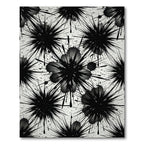 Black Ink Splatter Starburst Rug