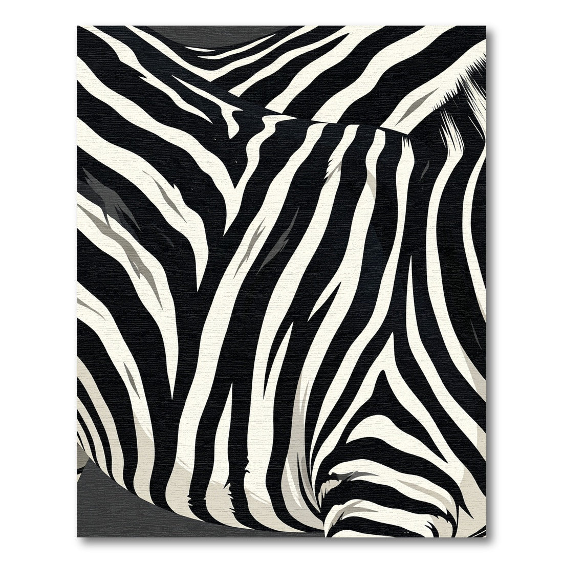 Graphic Black White Animal Print Rug