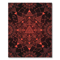 Crimson Celestial Geometric Mandala Art Rug
