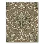 Antique Tan Rococo Acanthus Scroll Rug