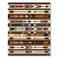 Earthy Brown Tribal Arrow Banded Rug