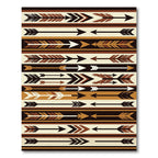 Earthy Brown Tribal Arrow Banded Rug