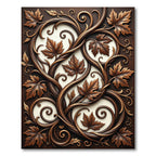 Gilded Bronze Vine Leaf Swirls Rug