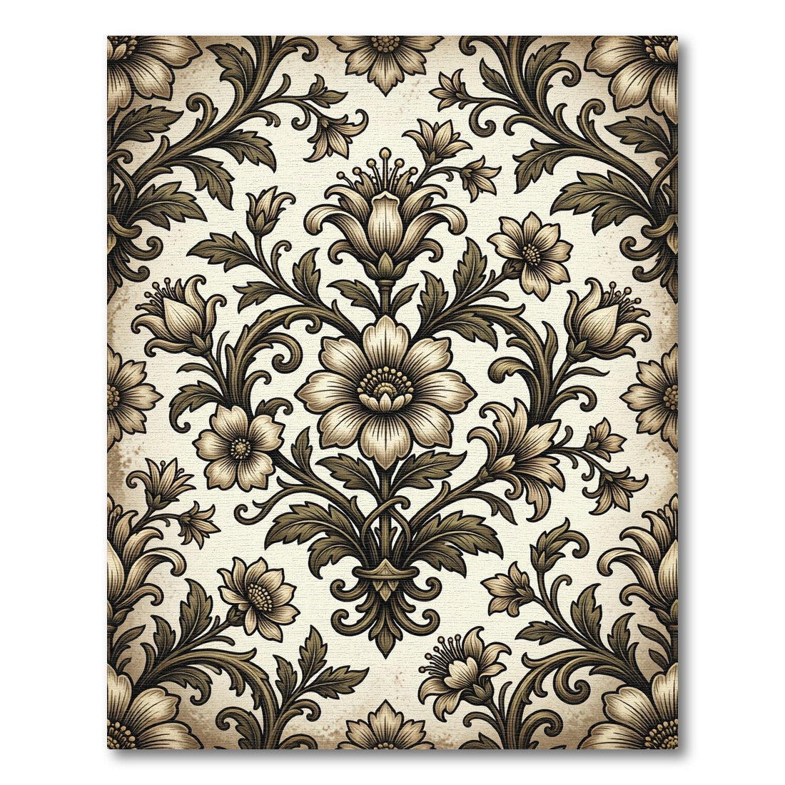 Classic Floral Acanthus Scroll Rug