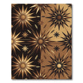 Golden Radiant Star Geometric Bronze Rug