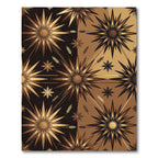 Golden Radiant Star Geometric Bronze Rug