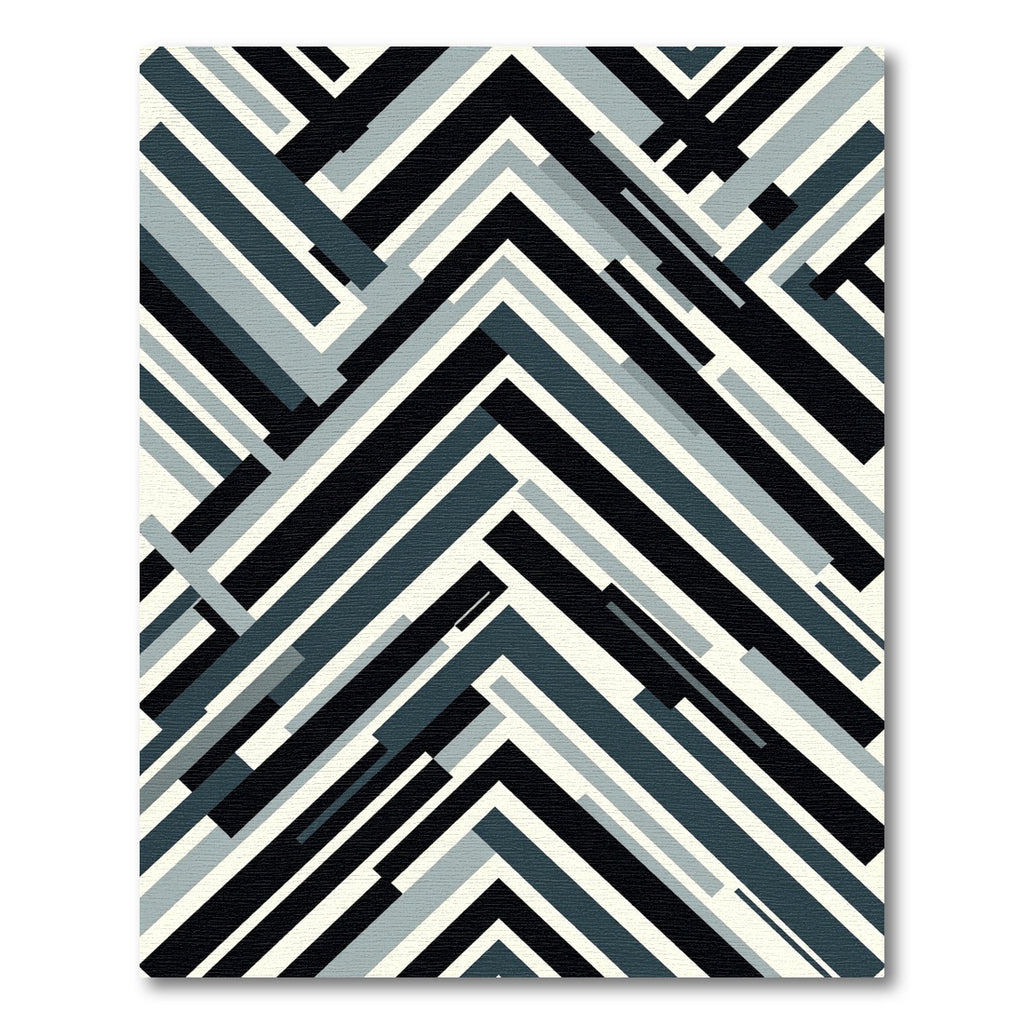 Monochromatic Modern Geometric Interlock Rug
