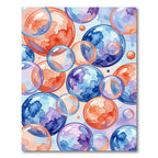 Watercolor Abstract Bubble Sphere Art Rug